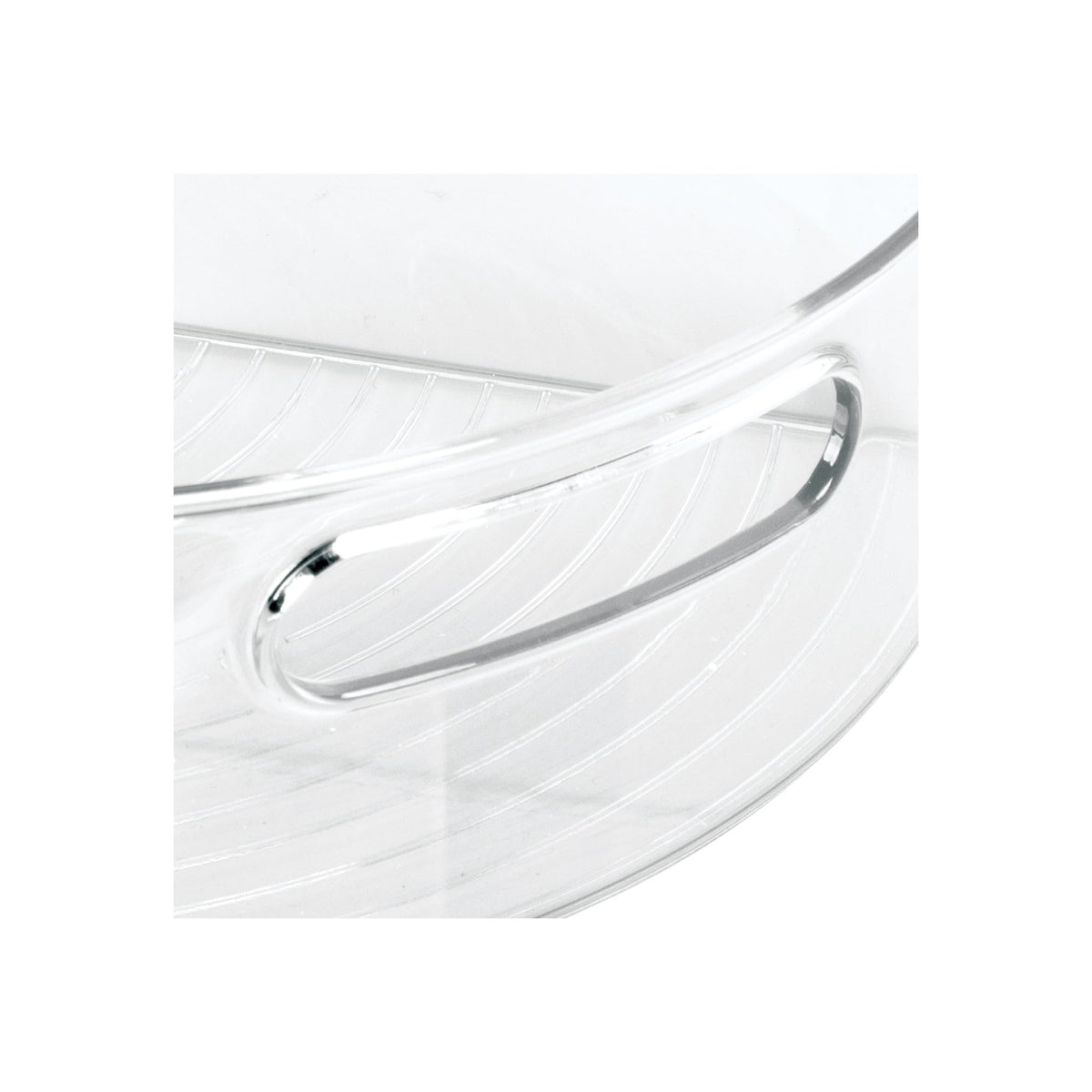 Transparent material of the iDesign bin helps monitor supplies.