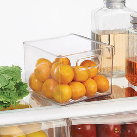 Crystal clear iDesign bin providing unobstructed item visibility