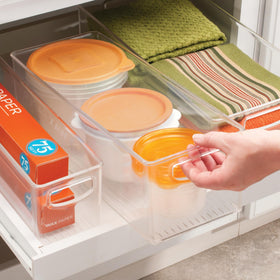 iDesign pantry bin dimensions 16 x 6 x 5 inches fit in most spaces