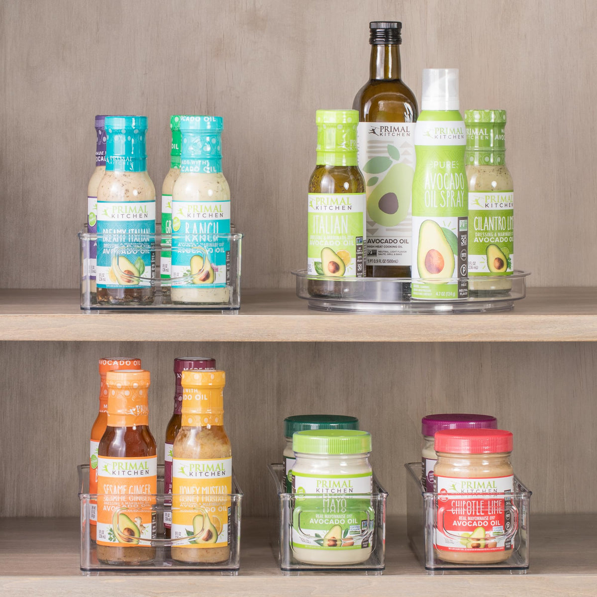 iDesign Pantry Bin set of 2 keeps pantry items organized and accessible.