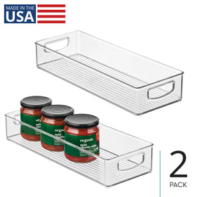 iDesign Slim extra-long bin clear front for visible organization