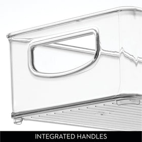 iDesign Slim bin features easy-grip handles for transport