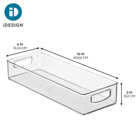 iDesign Slim extra-long bin in pantry for spices and snacks