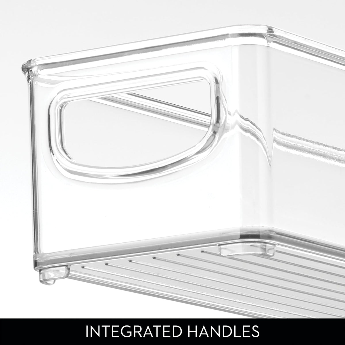 iDesign Slim storage bin durable shatter-resistant plastic construction