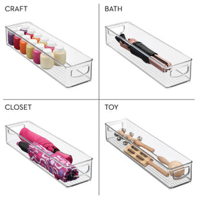 iDesign Slim storage bin fridge-safe clear design for cold storage