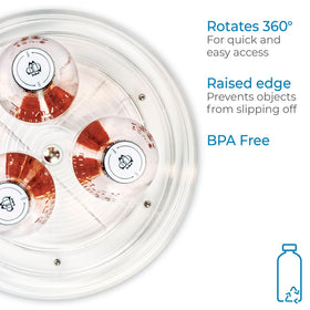 iDesign shatter-resistant turntable helps organize spices without clutter