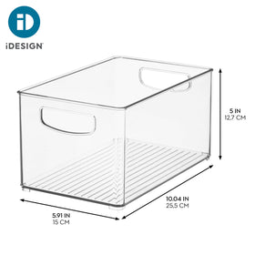iDesign clear fridge shelf view helps visibility of produce and snacks