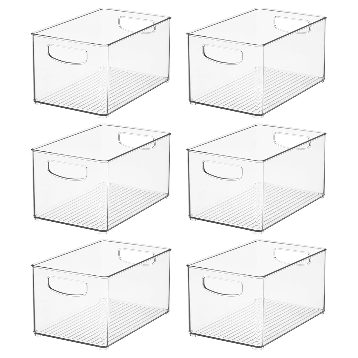 iDesign office essentials bin tidies desk supplies efficiently