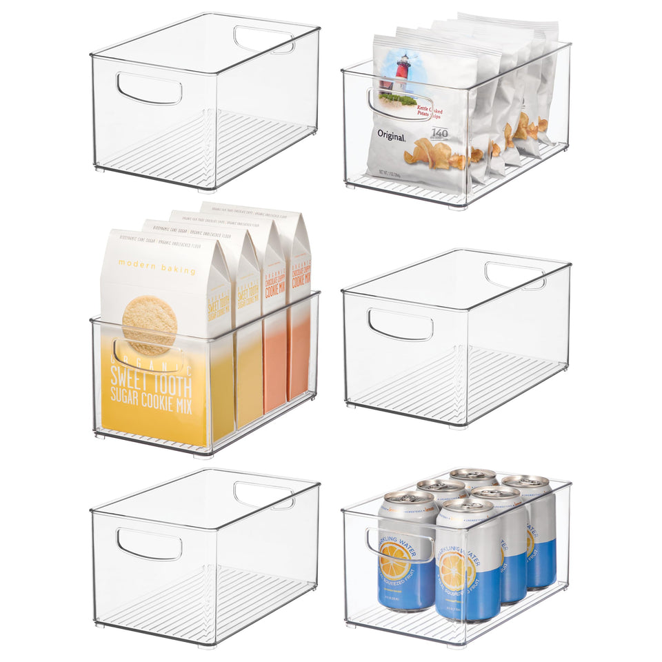 iDesign Stackable Bin clear top view for easy snack organization