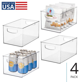 iDesign Stackable Bin for pantry storage with transparent view and easy access