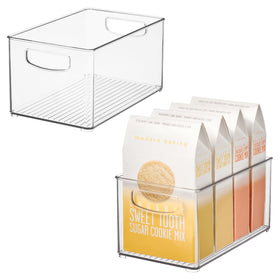 idesign Stackable Clear Bin for Kitchen shows contents at a glance, aiding quick meal prep.
