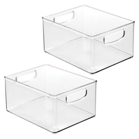 iDesign Clear Bin fits produce, snacks, and boxed foods for organized storage.