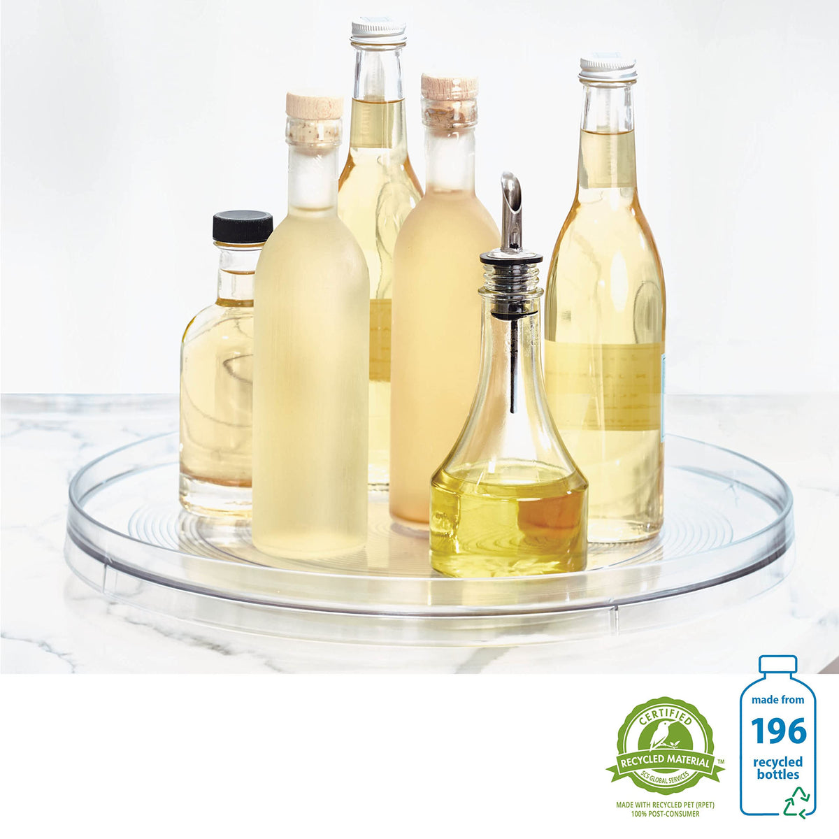 iDesign Linus BPA-free plastic construction for durable storage.
