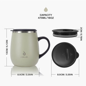 Ideus mug dishwasher-safe no-sweat finish for dry hands