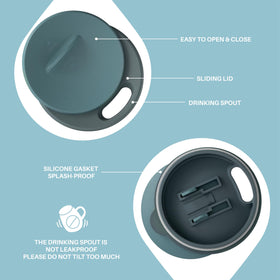 Ideus eggshell blue powder coating resists fading for everyday use.