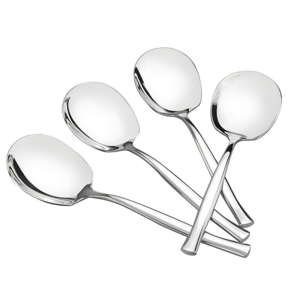 Idomy buffet spoon set with eight large spoons for efficient buffet serving.