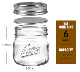 Ieavier airtight lids and bands secure freshness and prevent leaks.