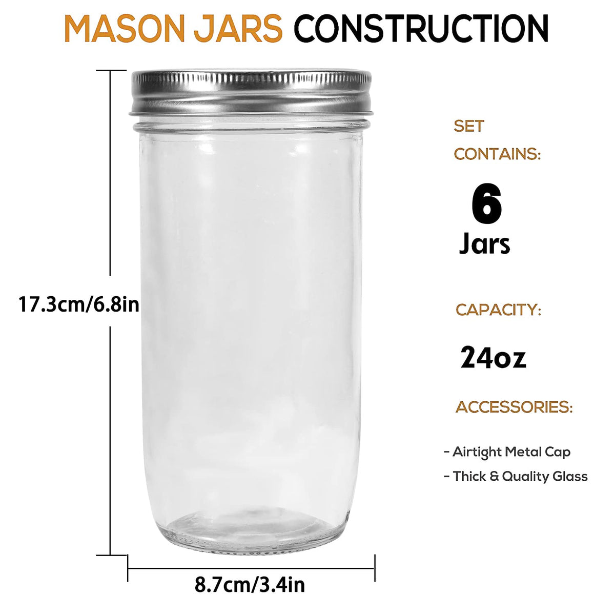 Ieavier airtight lid and bands seal keeps contents fresh.