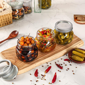 Ieavier microwave and dishwasher-safe jars for flexible kitchen use.