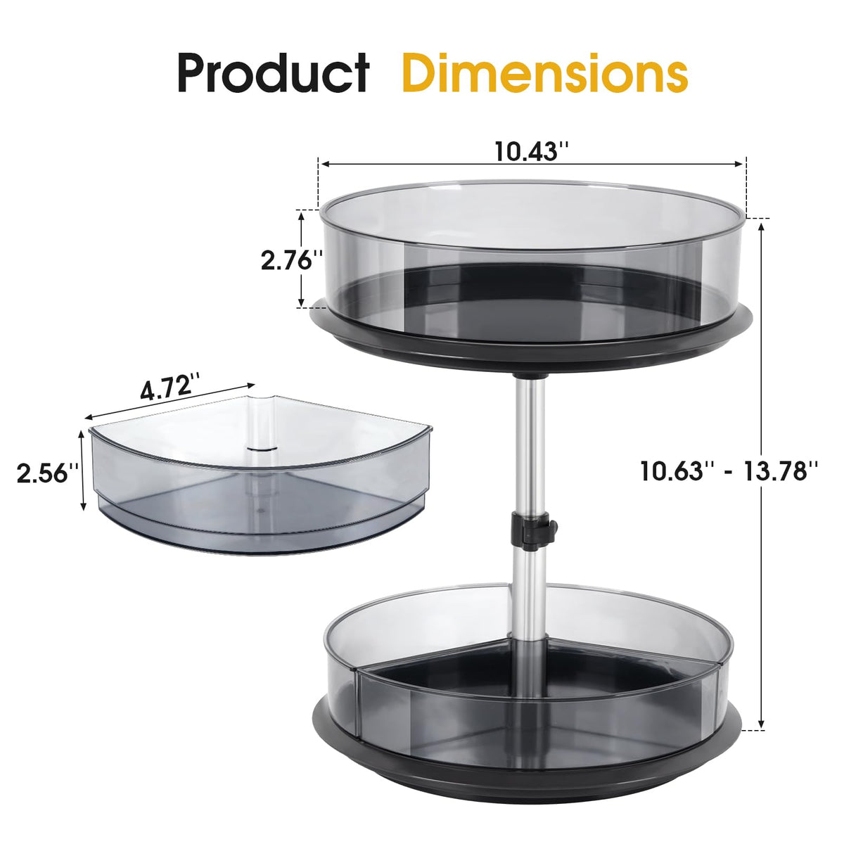 ieddet adjustable height fits various cabinets, from under-sink to bathroom storage