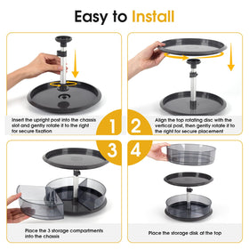 ieddet anti-slip base keeps items steady during rotation