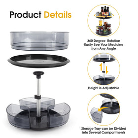 ieddet 360-degree rotating base offers easy viewing and retrieval of bottles from all angles