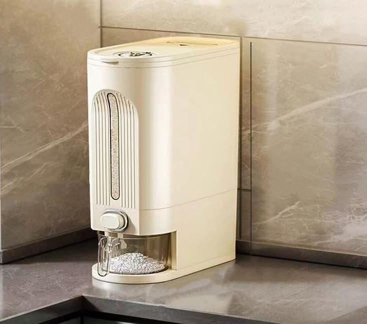 IEEK 25lbs rice dispenser with large capacity for easy portion planning