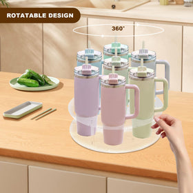 Elegant counter design enhances coffee bar display and storage.