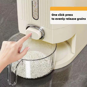 IEEK dispenser lid with built-in fresh box helps keep grains dry