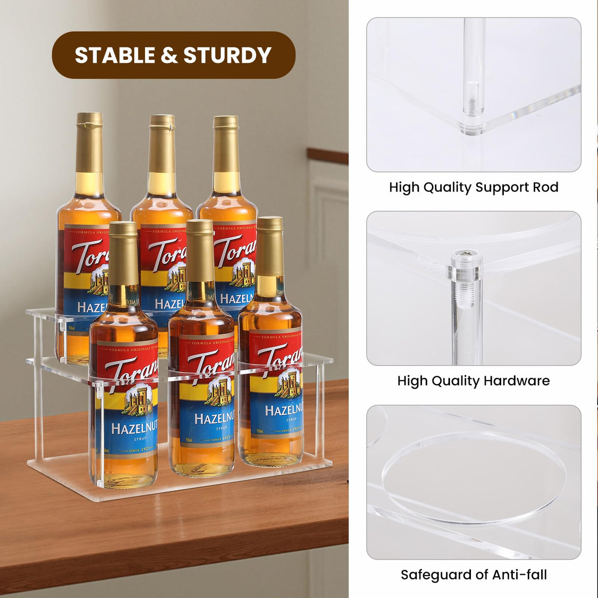 Versatile IEEK rack stores syrups, oils, dressings, or small wines for easy prep.