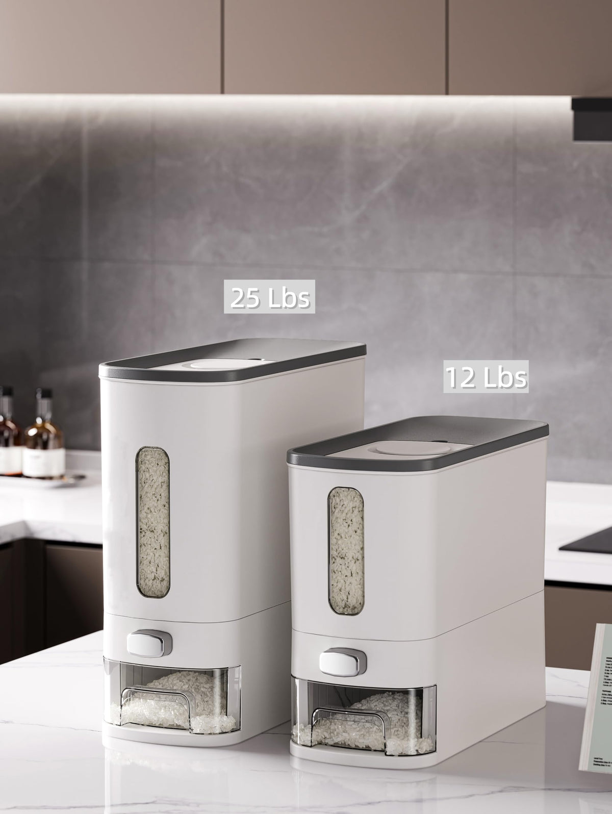 IEEK kitchen organization solution with white and grey finish