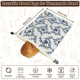 IELECMG beeswax-lined bread bags provide breathable, long-lasting freshness for homemade bread