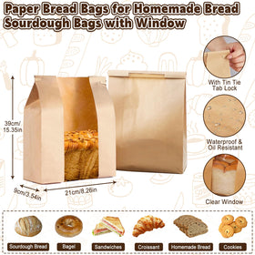 IELECMG bread bags feature a transparent window to see contents at a glance