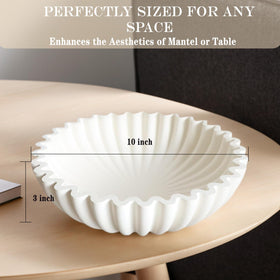 Easy-to-care-for candy bowl on office desk with durable concrete finish.