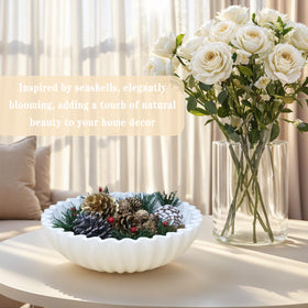 Solid concrete bowl with non-slip base keeps entryway essentials in place.