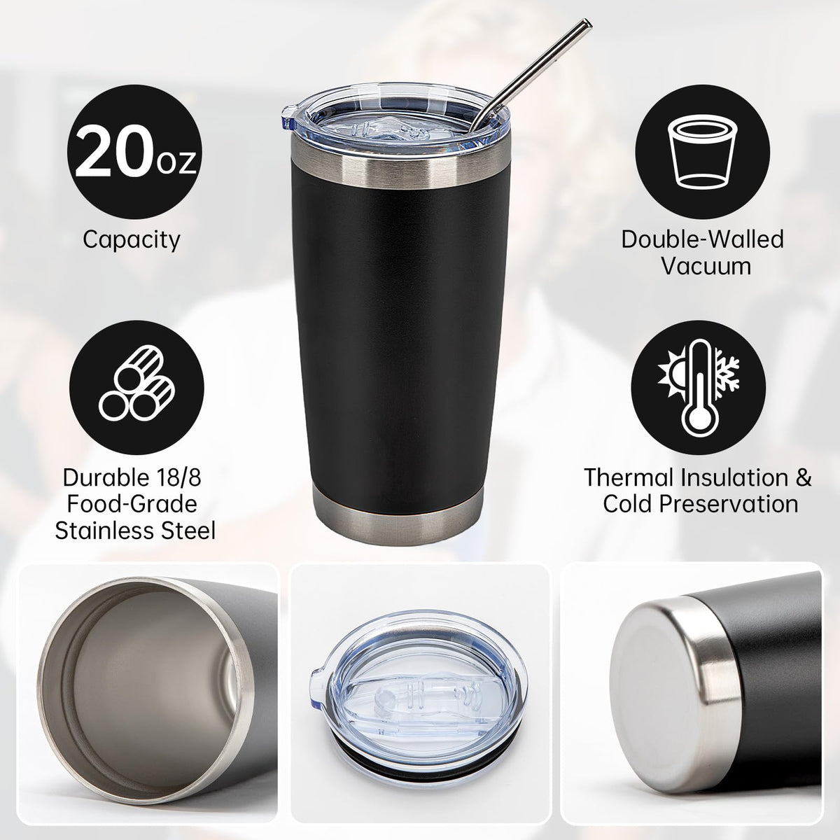 IEOVIEE 18/8 stainless interior prevents odor and rust.