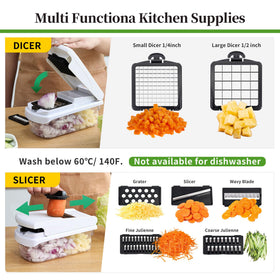 iETH 18-in-1 onion slicer creates crisp rings quickly.