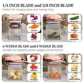 iETH anti-slip base keeps hands safe during chopping.