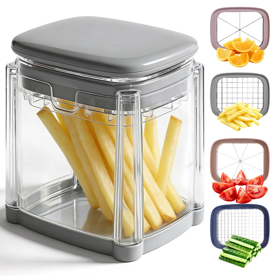 iETH 4-in-1 French Fry Cutter blades for smooth, even cuts.