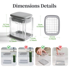 iETH stores all blades inside the container for neat storage.