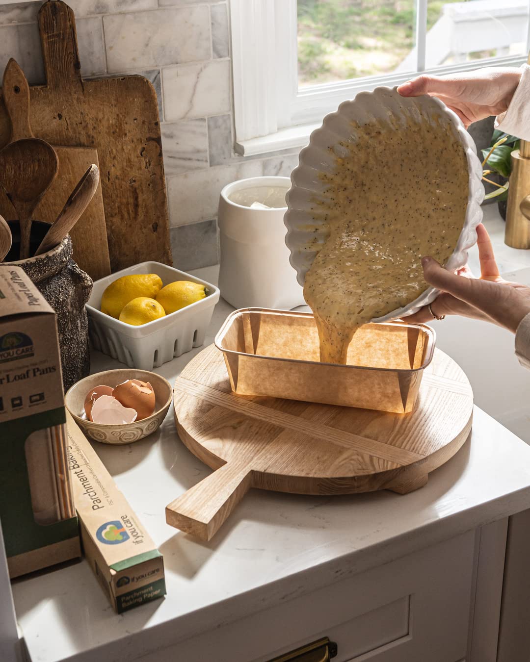If You Care FSC greaseproof paper, no greasing needed for clean release.