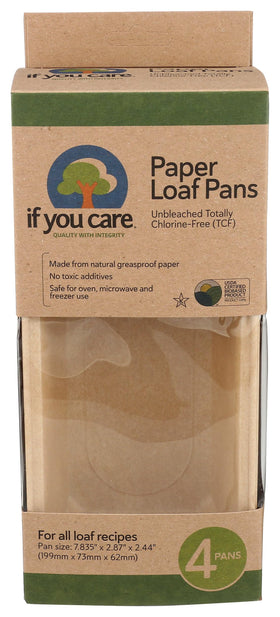 If You Care FSC loaf pan 4-count, ready for easy bake-and-go loaves.