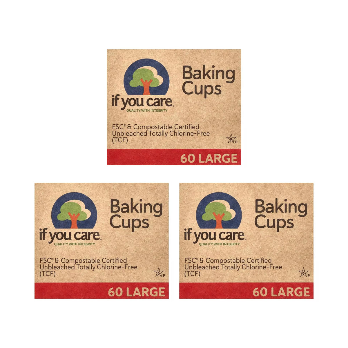 If You Care unbleached baking cups in a 60-count box for toxin-free baking