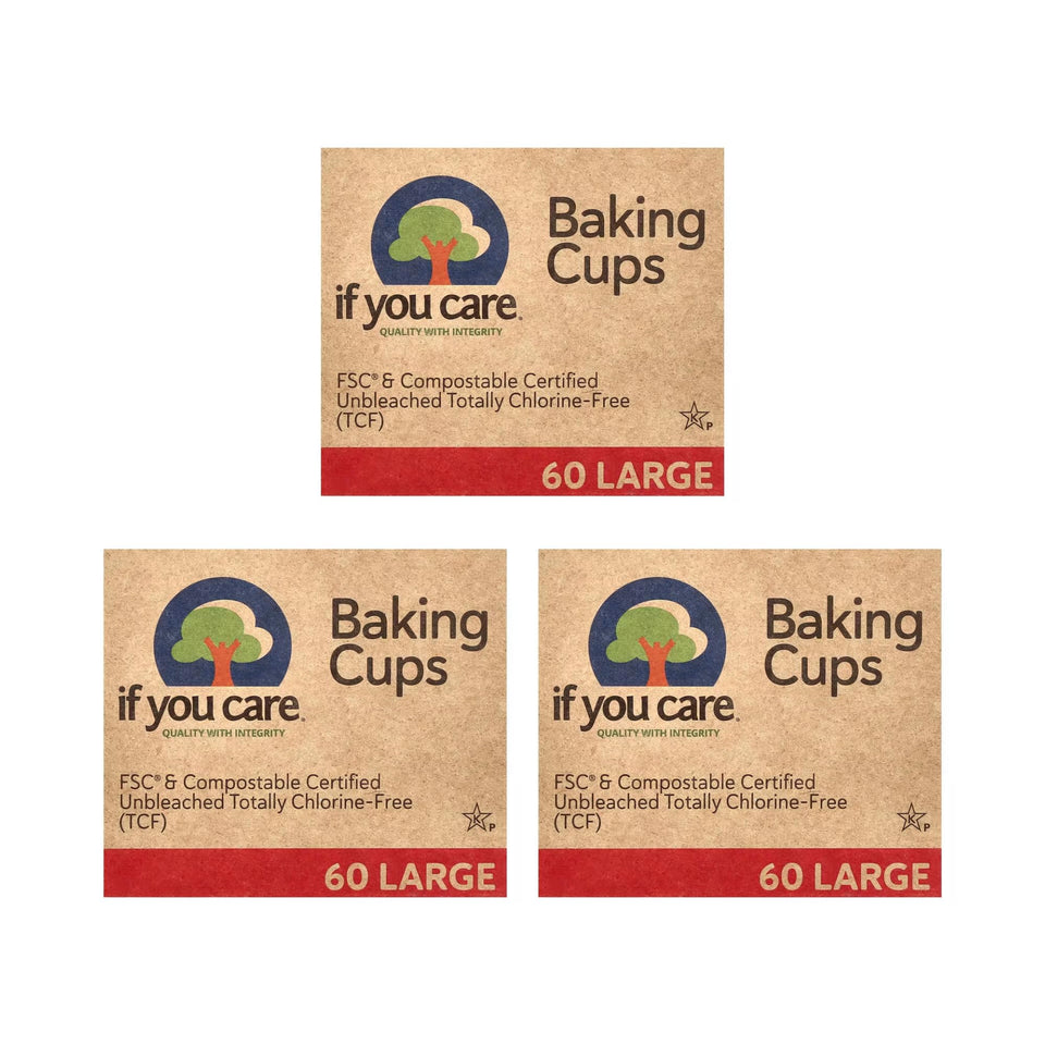 If You Care unbleached baking cups in a 60-count box for toxin-free baking