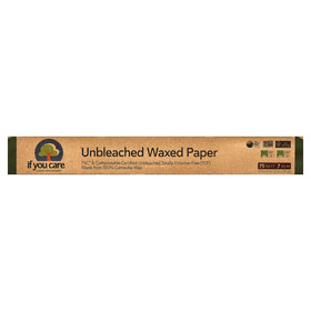 If You Care unbleached waxed paper roll with grease-resistant surface for food prep.