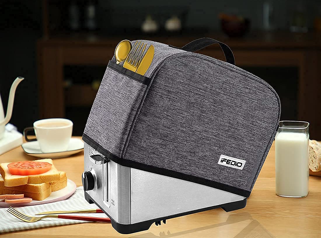 iFedio grey cover compact storage behind cabinet