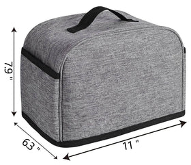 iFedio grey toaster cover top handle shows easy removal design
