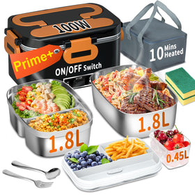IFENROL heated lunch box open lid showing steaming meal