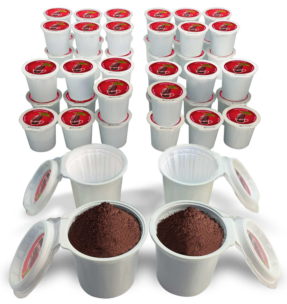 iFillCup 48-pod red pack demonstrates compact, cost-saving coffee storage.