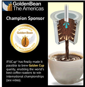 iFillCup with fresh coffee in pod delivers aroma and flavor at home